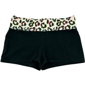 Vintage y2k Women's Cheetah Print Low Rise Circo Fold Over Booty Shorts Sz S/M